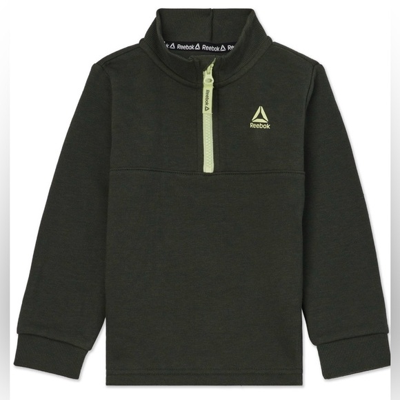 Reebok Toddler Unisex Half Zip Pullover and Jogger Set, 2 Piece - Picture 3 of 6